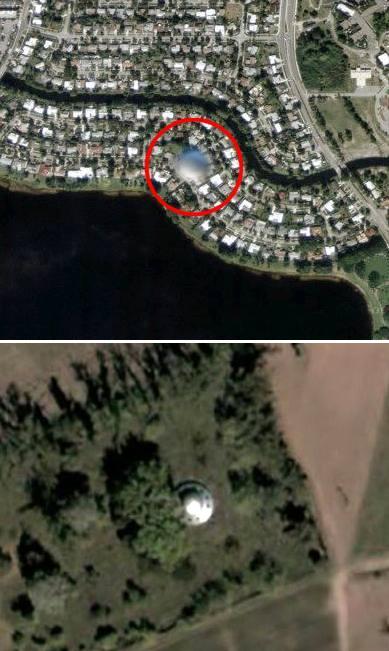 ufos on google earth. removed by Google Earth.