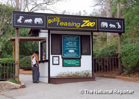 Bob's teasing zoo is still in operation despite the attempts of The National Reporter and our readers to shut it down.