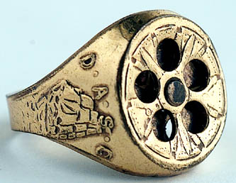 Lincolns alarm ring, known as Neroos wedding ring because of the acronym, N.W.R. (Noisy whistle ring)